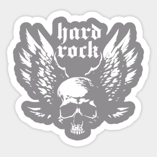 hard rock skull with wings Sticker